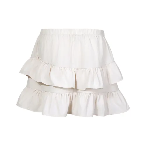 Guuka Hero Повседневные короткие юбки Женские Экрю