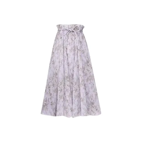 Zimmermann SS24 Повседневный Длинный Юбка Женские Синий