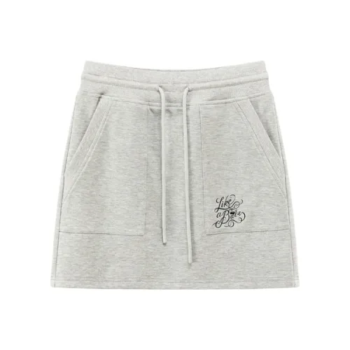 CHUU Повседневные короткие юбки женские серые
