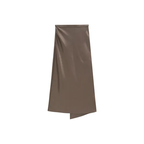 THE SEA LIFE Повседневный Длинный Юбка Женские Каштановый