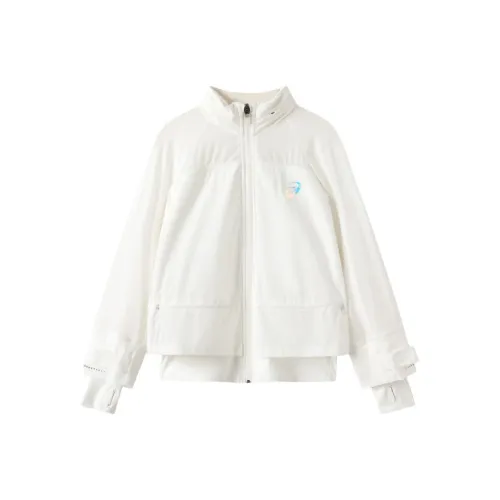 Asics Куртки Пальто Естественный Белый Подростки