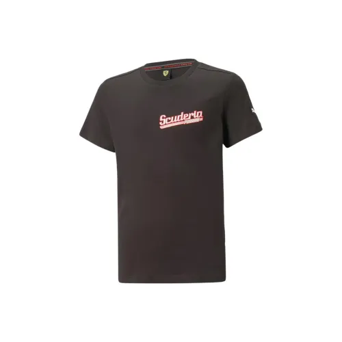 PUMA Scuderia Ferrari Черные Детские Футболки