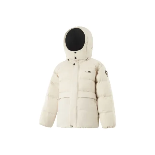 LINING YOUNG Cropped Down Jacket Sportlife Oatmeal Teenagers