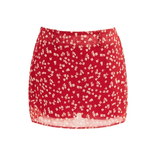 ZXZA Повседневные короткие юбки Женские Red