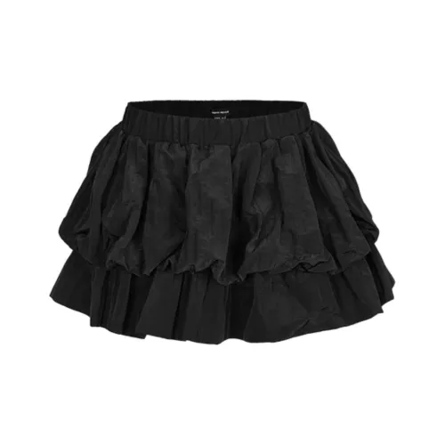 URBAN REVIVO Повседневные короткие юбки Женские Черный