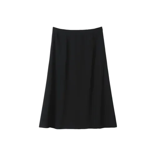 H YXIANG Повседневная длинная юбка женская черная