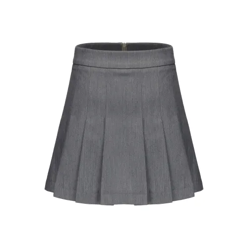 CHIWAWAMEME Повседневные короткие юбки Женские Джинсовый серый Синий