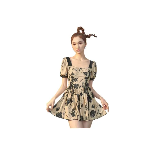 Xu Susu Светлый кофейный Женские платья и юбки для плавания