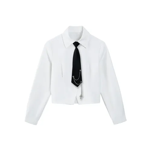 9 Кошка Лакомства Mock Два Штифеля УНИФОРМ Топ Женские Белые