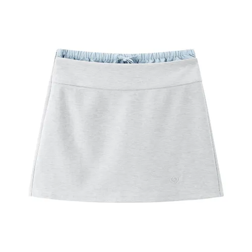 LEDIN SS25 Повседневные короткие юбки Женские Лунный камень Серый В наличии