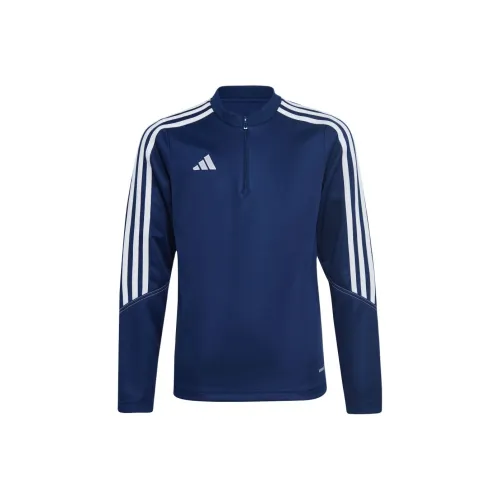 Adidas AEROREADY Темно-синий/Белый Школьный возраст Свитшоты