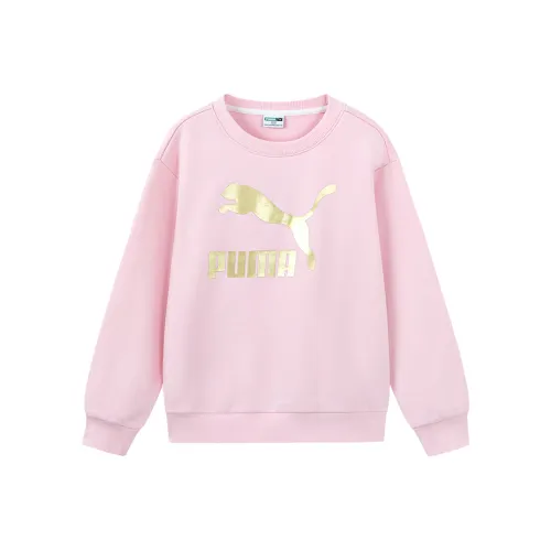PUMA Толстовка Sportstyle Collection CLASSICS Big Logo Crew FL Dream Розовый Детский