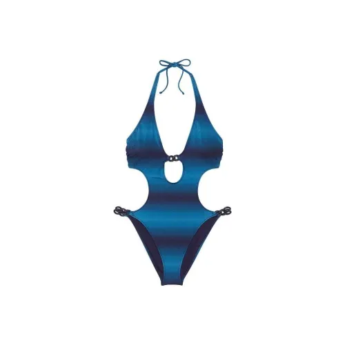 Victoria's Secret Розовый Цепочка Линк Cut Out Монокини Ван-Пис Купальник BO Ван-Пис Купальник Женские Градиентный синий