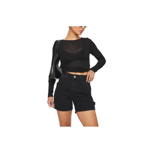 PRINCESS POLLY LOU CARPENTER Джинсовые шорты Джинсовые шорты Женские Черный Черный