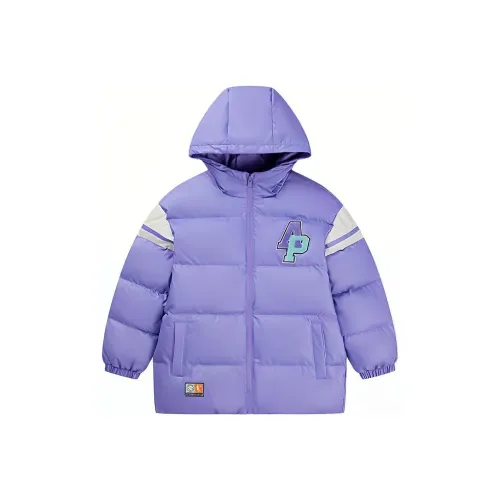 QIAODAN Пуховик Утренний Туман Фиолетовый Подростки