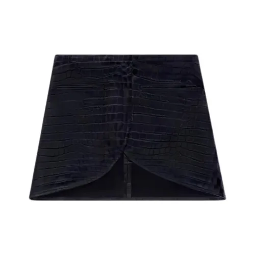 COURREGES SS24 Ellipse Croco STAMPED Мини Юбка Кожаная Короткая Юбка Женская Черная