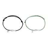 Счастливый кои Рыбка Колокольчик Браслет-шнурок - Черный + Зеленый