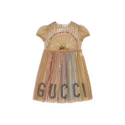 GUCCI SS23 Платье Бежево-желтое Детское