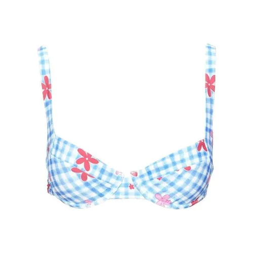 PRINCESS POLLY Love Letters UNDERWIRE Бикини Топ Бикини Женские GINGHAM Цветочный Клетчатый Цветочный