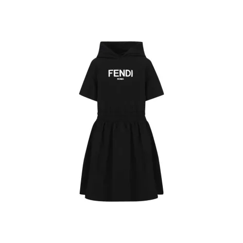 FENDI Короткий рукав Платье SS23 Черный Детский