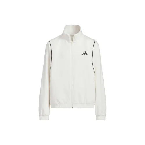 Adidas Трек Куртка TrackClimacool Sportswear Ткани вязаные Розовый Белый Черный
