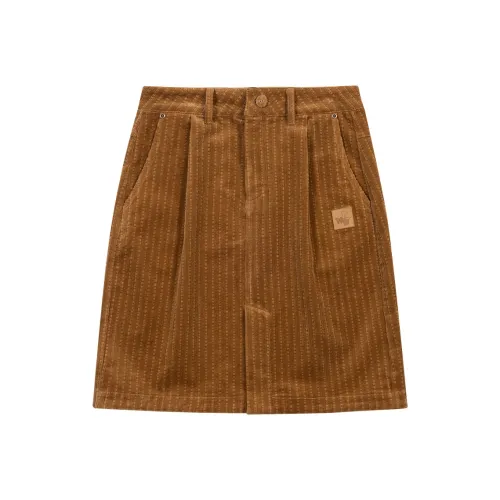 BEASTER Коричневая Женская Повседневная Короткая Юбка