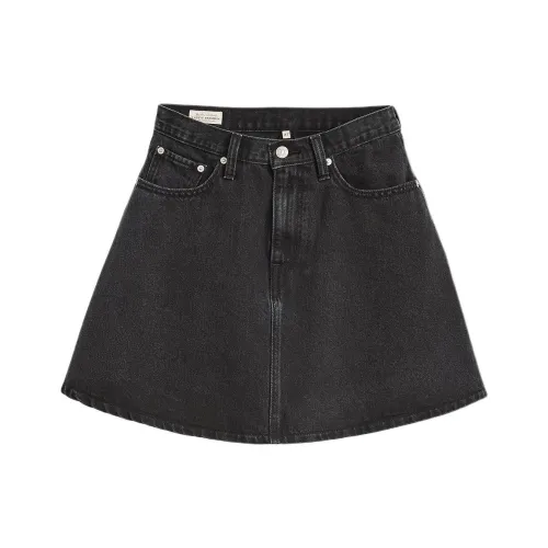 Levi's Джинсовые короткие юбки Женские Черный