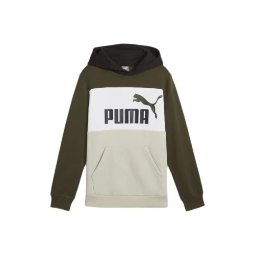 PUMA Детская одежда узор с буквой с капюшоном длинные рукава зеленый детский