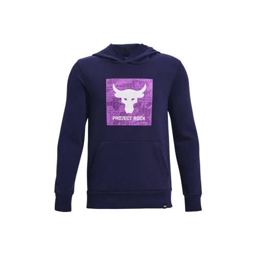 Under Armour Толстовка Rival Fleece Детская одежда Project Rock Rival Fleece Тема Толстовка Синяя Детская