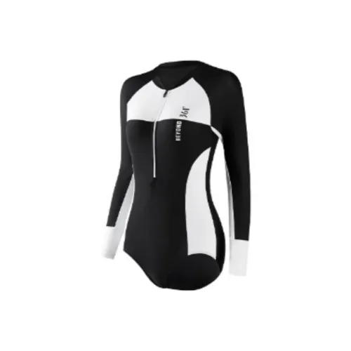 361° 361° Цветовой блок Спорт Длинный рукав Треугольник One Piece Купальник Женские