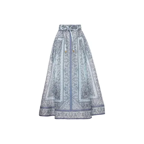 Zimmermann Синие Женские Повседневные Длинные Юбки