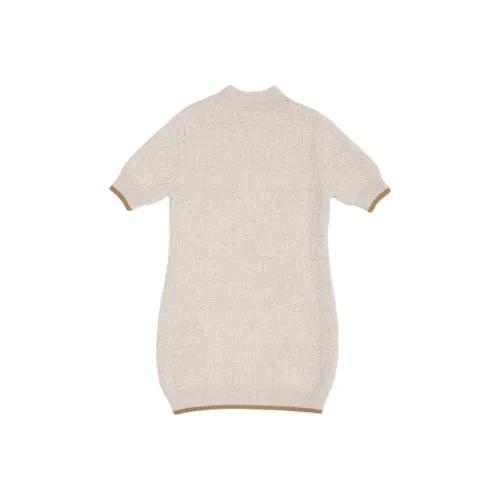 FENDI Короткий рукав Платье FW22 Бежевый Детский