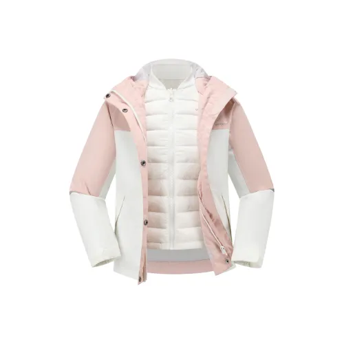 DECATHLON Пуховик Кварцевый Розовый Экрю Подростки