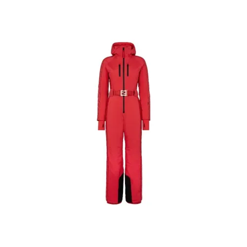 FENDI Красный Женские Ван-Пис Лыжные Комплекты