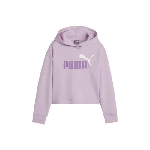 PUMA ESS+ 2Col Логотип Юность Толстовка Детский Фиолетовый