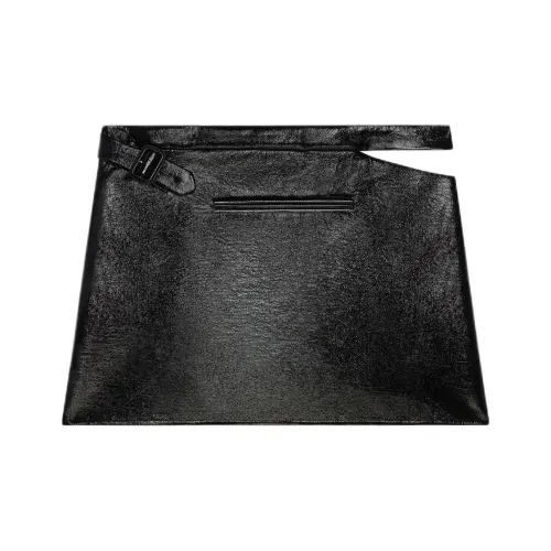 COURREGES FW24 Винил Mini Skirt Повседневные короткие юбки Женские Черный Черный