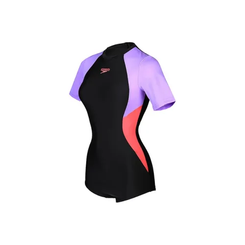 Speedo Черный/фиолетовый Женские Ван-Пис Купальники