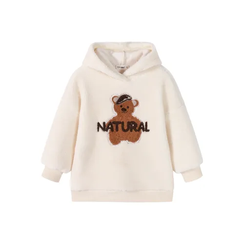 Hungry Dogs Флисовая толстовка с капюшоном для детей Milk Puff Бежевого цвета