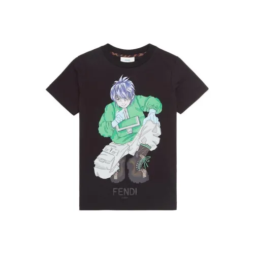 FENDI Черные Kids T-рубашки