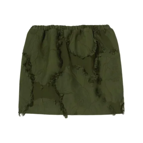 GUCCI SS25 Повседневные короткие юбки Женские Зеленый