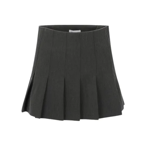 URBAN REVIVO Повседневные короткие юбки Женские Черный с меланжевым серым