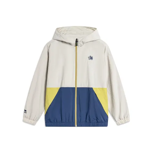 LINING YOUNG Куртки Пальто Sports Life Collection Слюдяной серый Turbid Прусский синий Вода Селерный зеленый