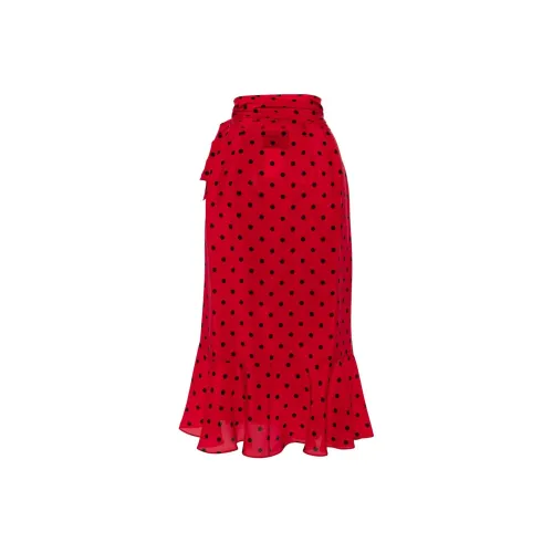 MOSCHINO Повседневный Длинный Юбка Женская Малиновый