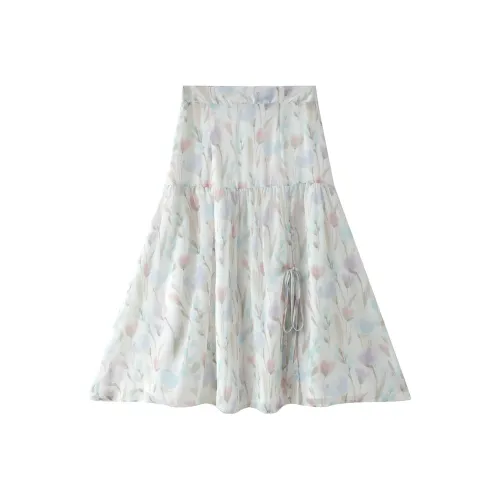 Jonah Anda Повседневный Длинный Юбка Женская Белая