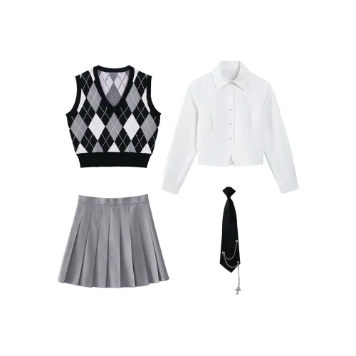 9 Кошачьих Лакомства для Кошек Плиссированная Юбка UNIFORM Набор Женские