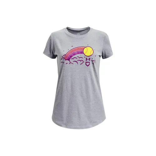 Under Armour Rain Детская одежда Rainbow Softball Короткий рукав T-рубашка Детский Серый