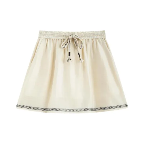 FANSILANEN Повседневные короткие юбки Женские Бежевый