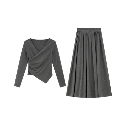 VIMLY Комплект с юбкой Женские Фотиния Серый