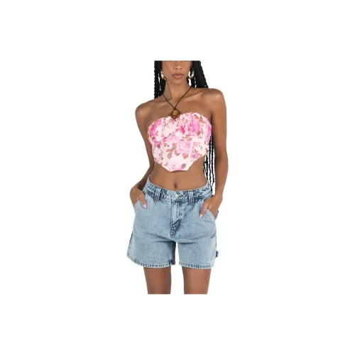 PRINCESS POLLY LOU CARPENTER Джинсовые шорты Джинсовые шорты Женские Свет WASH Светлый цвет воды Wash