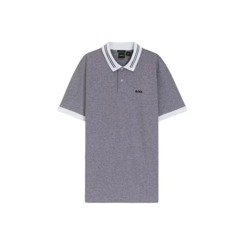 Hugo Boss Поло Мужское Серый Фиолетовый